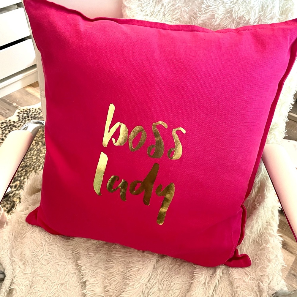 Hot a Pink Boss Lady Pillow